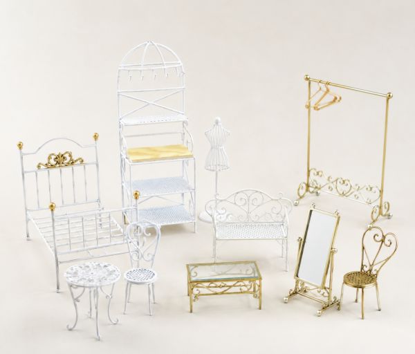 Miniature Metal Dollhouse furniture & accessories