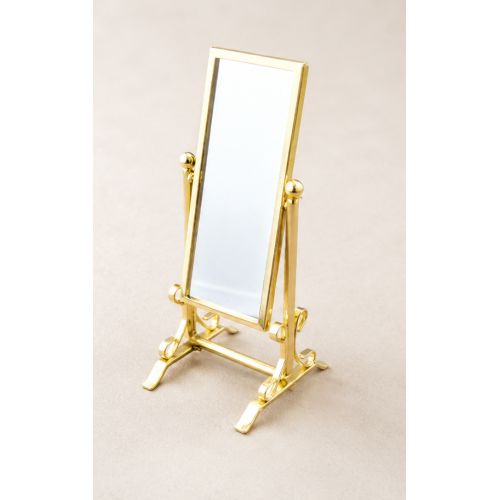 miniature metal standing mirror for dollhouse 1:12 scale metal dollhouse mirror brass miniature dollhouse furniture premium dollhouse accessories miniature home decoration accessories collectible dollhouse furniture DIY miniature furniture supplies decorative metal dollhouse accessories miniature mirror for dollhouse bedroom vintage style dollhouse mirror dollhouse furniture manufacturer Taiwan wholesale dollhouse furniture supplier miniature craft accessories miniature display furniture dollhouse furniture for collectors